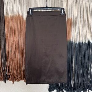 Brown Tadashi Shoji midi pencil skirt and blazer set; perfect condition